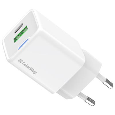 COLORWAY 1x USB-C/ síťová nabíječka/ GaN/ PD/ PPS/ QC/ 35W/ Bílá