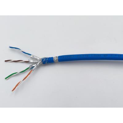 PLANET kabel SFTP, drát, Cat 6A, 4p, 500MHz, LS0H, stíněný každý pár, Planet Elite, modrý, Dca, cena za 1m na desítky m