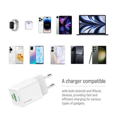 COLORWAY 1x USB-C/ síťová nabíječka/ GaN/ PD/ PPS/ QC/ 30W/ Včetně 100cm kabelu/ Bílá
