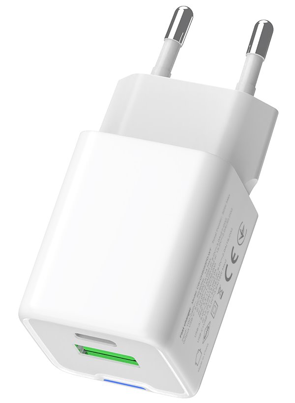 COLORWAY 1x USB-C/ síťová nabíječka/ GaN/ PD/ PPS/ QC/ 35W/ Včetně 100cm kabelu/ Bílá