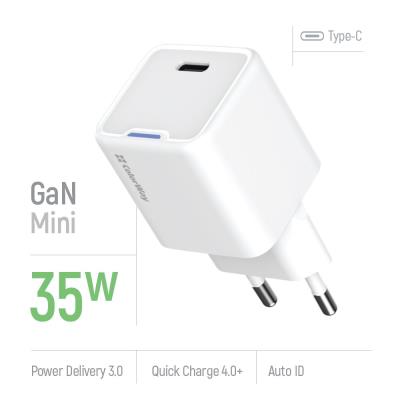 COLORWAY 1x USB-C/ síťová nabíječka/ GaN/ PD/ PPS/ 35W/ Bílá