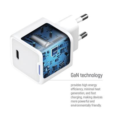 COLORWAY 1x USB-C/ síťová nabíječka/ GaN/ PD/ PPS/ 35W/ Včetně 100cm kabelu/ Bílá