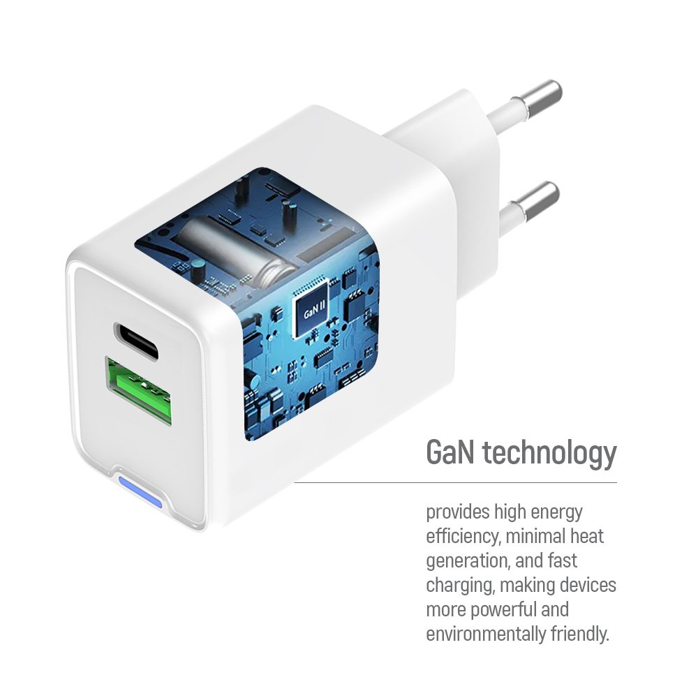 COLORWAY 1x USB-C/ síťová nabíječka/ GaN/ PD/ PPS/ QC/ 35W/ Včetně 100cm kabelu/ Bílá