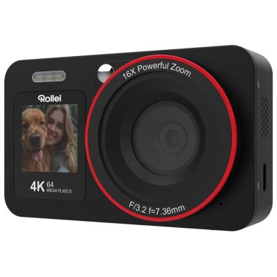 Rollei Compactline 64 Dual Screen/ 64 MPix/ 18x digital zoom/ 2,8 a 1,4" LCD/ 4K video/ Černý