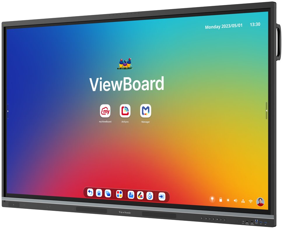 ViewSonic dotykový panel IFP6551 4K 65" Android 14 EDLA,50 Multi touch,400nits,16G RAM/128GB,OPS slot,HDMI, VGA, DP,USB