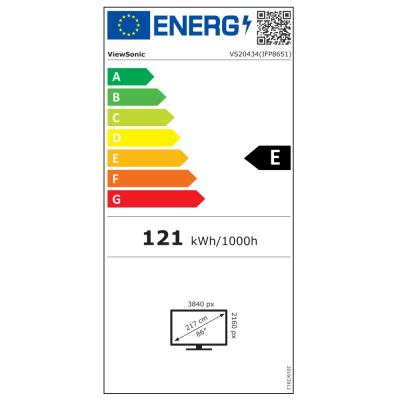 ViewSonic dotykový panel IFP8651 4K 86" Android 14 EDLA, 50 Multi touch,400nits,16G RAM/128GB,OPS slot,HDMI,VGA, DP,USB