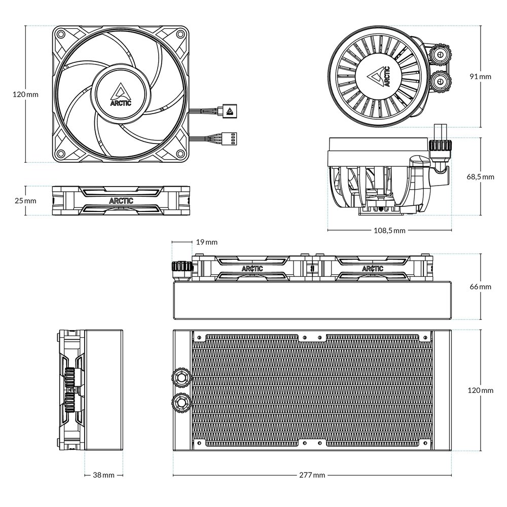 ARCTIC vodní chladič Liquid Freezer III Pro 240 černý