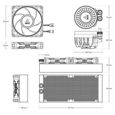 ARCTIC vodní chladič Liquid Freezer III Pro 240 černý