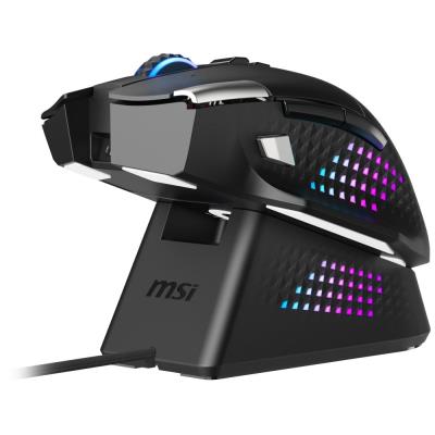 MSI herní myš VERSA PRO Wireless + Mouse Dock PRO/ bezdrátová/ 26.000 dpi/ 2,4GHz/ BT5.3/ USB/ RGB/ 15 tlačítek