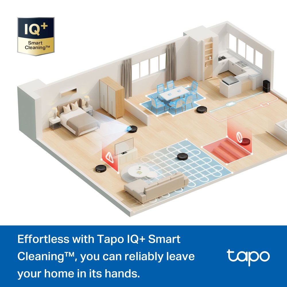 TP-LINK Tapo RV30 Max Plus Robotický vysavač a mop + chytrá nabíjecí stanice s automatickým vyprazdňováním