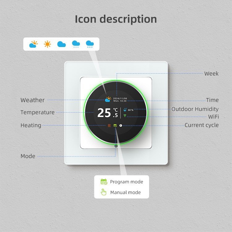 IMMAX NEO LITE SMART termostat pro podlahové topení 3A, Wi-Fi, TUYA