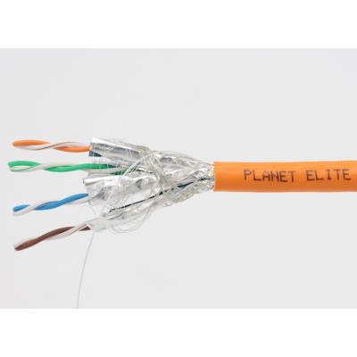 PLANET Elite kabel FTP, drát, Cat 7, 4pár, 600MHz, SFTP LS0H B2ca- stíněný každý pár, oranžový, Dca, balení 500m