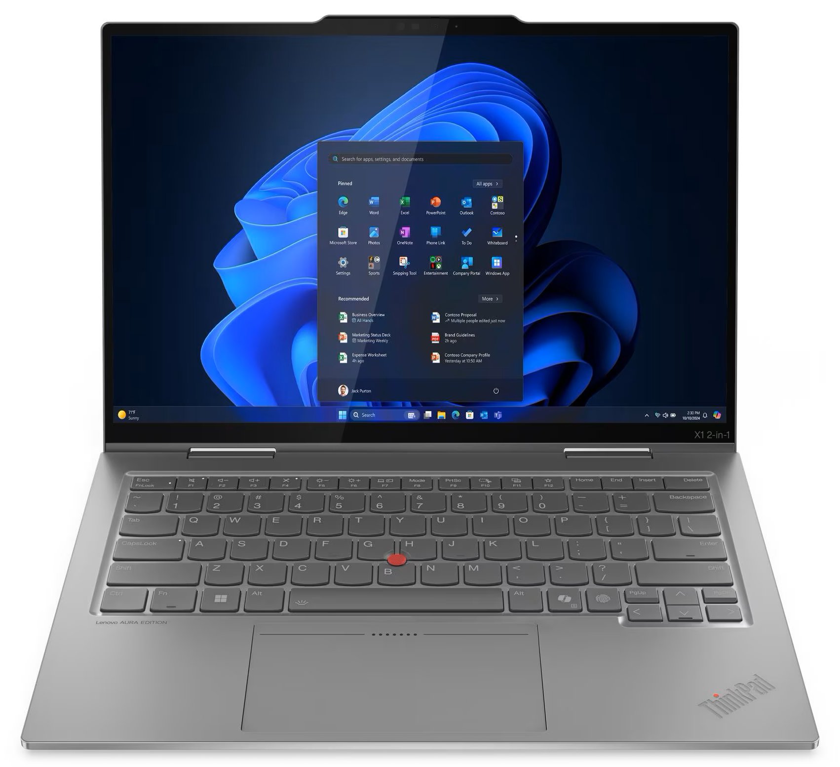 Lenovo X1 2-in-1 Gen 10/ Ultra 7-258V/ 32GB LPDDR5x/ 2TB SSD/ Intel Graphics/ 14"WUXGA,touch/ W11P/ šedý