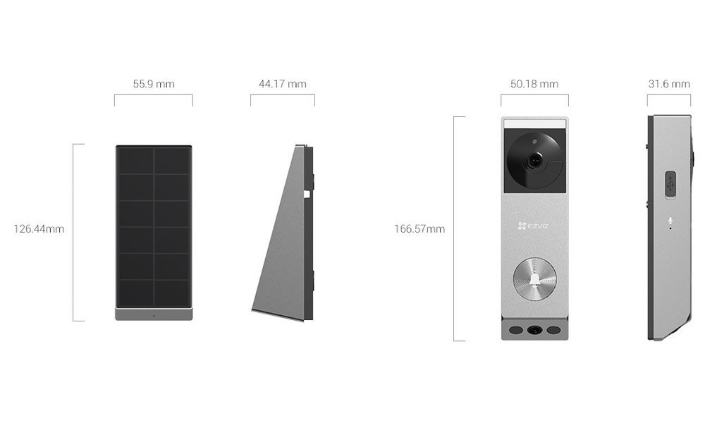 EZVIZ chytrý zvonek se dvěma kamerami EP3x Pro + CH1 Doorbell Kit
