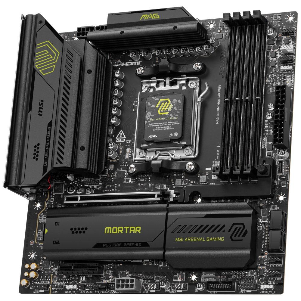 MSI MAG B850M MORTAR WIFI / AMD B850 / AM5 / 4x DDR5 / M.2 / WiFi / mATX