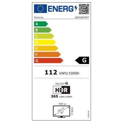 SAMSUNG SMART NEO QLED TV 65"/ QE65QN990F/ 8K Ultra HD 7680x4320/ DVB-T2/S2/C/ H.265/HEVC/ 5xHDMI/ 3xUSB/ Wi-Fi/ LAN/ G