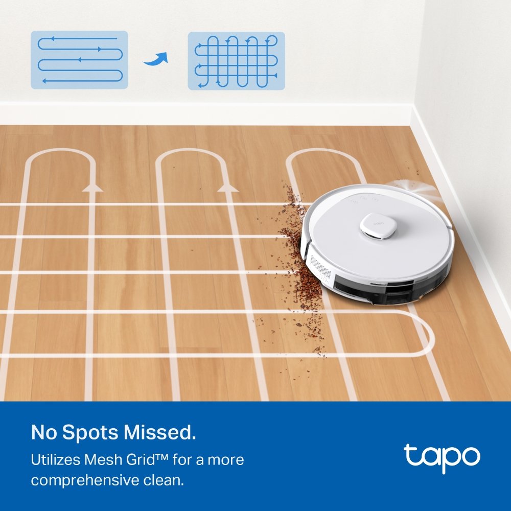 TP-LINK Tapo RV30 Max Plus Robotický vysavač a mop + chytrá nabíjecí stanice s automatickým vyprazdňováním, bílá barva
