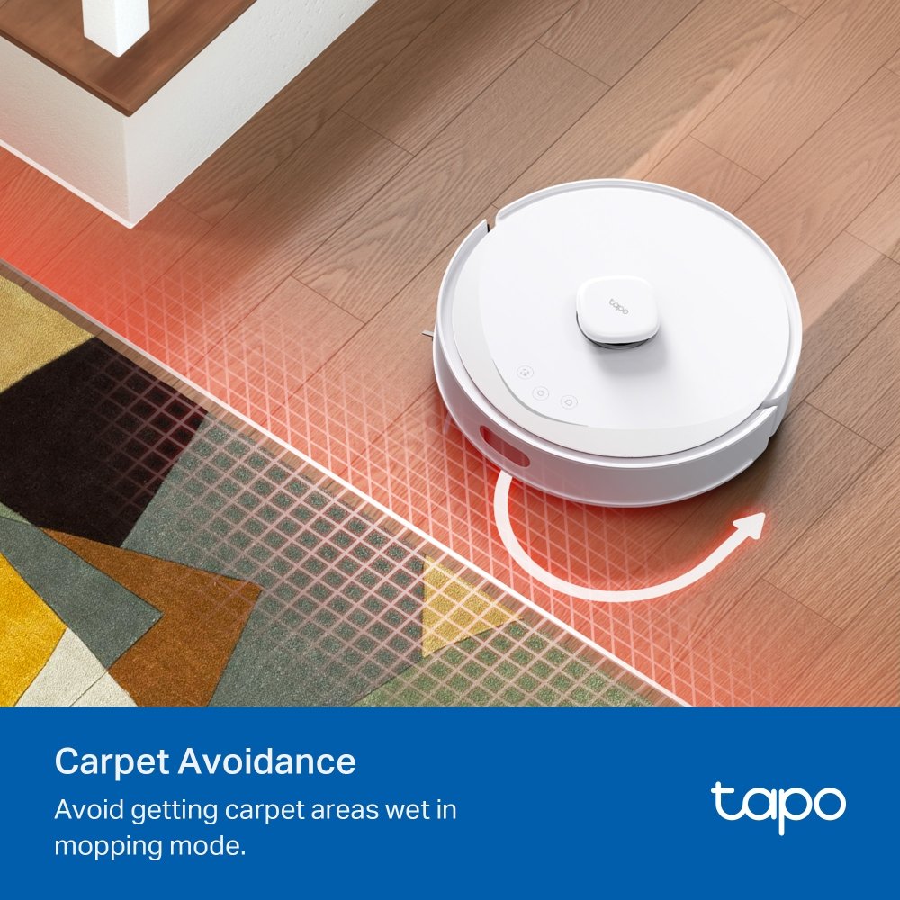 TP-LINK Tapo RV30 Max Plus Robotický vysavač a mop + chytrá nabíjecí stanice s automatickým vyprazdňováním, bílá barva