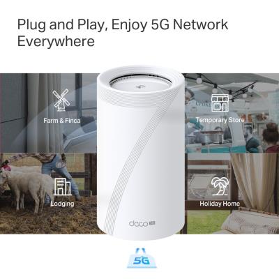TP-Link Deco BE65-5G(1-pack) Mesh systém BE9300 s 5G modemem, WiFi 7, 3x 2.5GLAN, USB, 2,4/5/6GHz