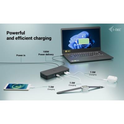 i-tec dokovací stanice USB-C Intelligent Triple Display Docking Station, Power Delivery 100W