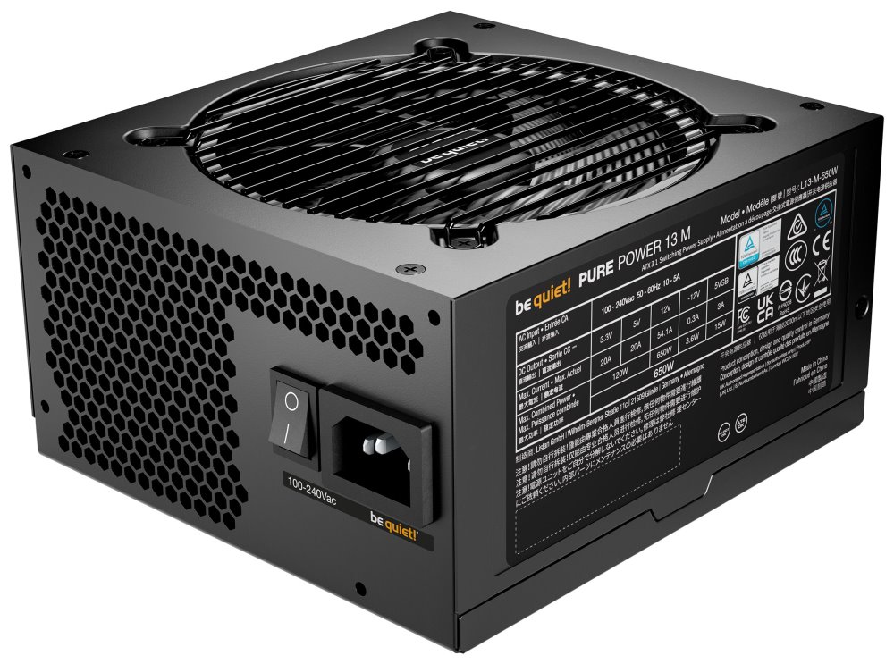 Be quiet! / zdroj PURE POWER 13M 650W / ATX 3.1 / 120mm fan / 80 Plus Gold