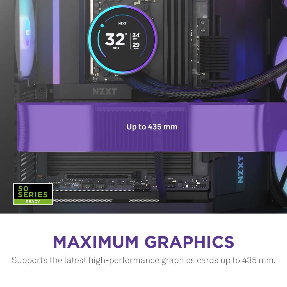 NZXT skříň H9 Flow RGB dvoukomorová ATX / 1x140 RGB mm / 1x 120mm RGB fan / prosklená / černá