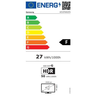 SAMSUNG SMART LED TV 32"/ UE32F6002F/ 1920x1080/ Full HD/ DVB-T2/C/ H.265/HEVC/ 2xHDMI/ 1xUSB/ Wi-Fi/ LAN/ F