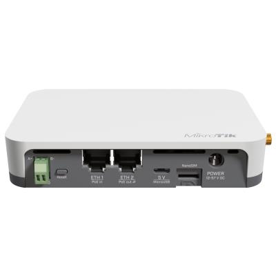 MikroTik KNOT LR8G kit,  LoRa Gateway, CAT-M/NB, Bluetooth, GPS, 2x LAN, 1x SIM, microUSB, 2.4 GHz b/g/n, L4