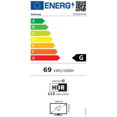 SAMSUNG SMART QLED TV 50"/ QE50Q7F/ 4K Ultra HD 3840x2160/ DVB-T2/S2/C/ H.265/HEVC/ 3xHDMI/ 1xUSB/ Wi-Fi/ LAN/ G