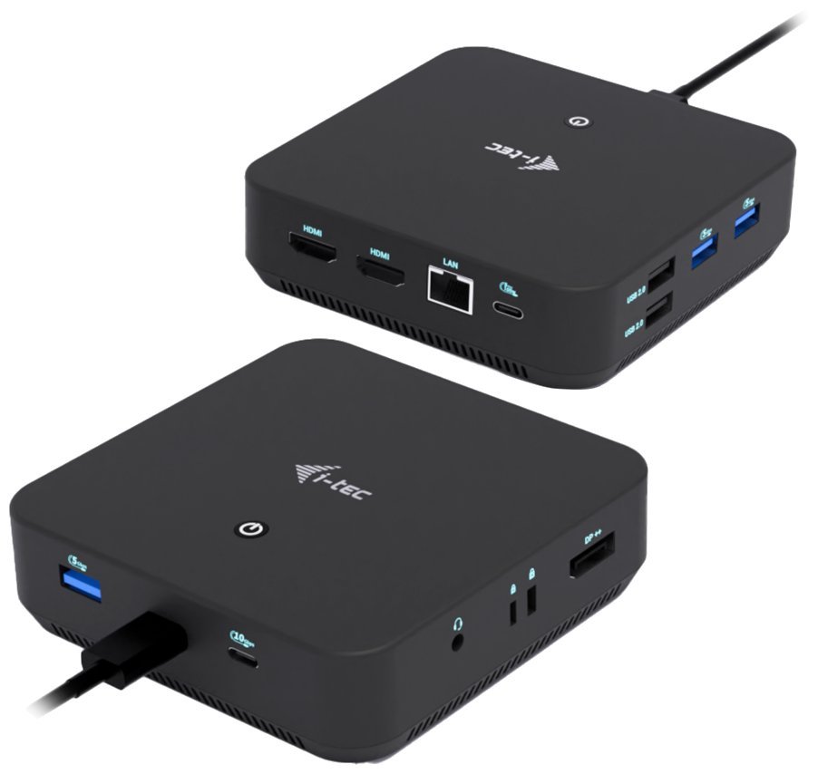 i-tec dokovací stanice USB-C DP Dual HDMI Docking Station, Power Delivery 100W + univerzální nabíječka 100W