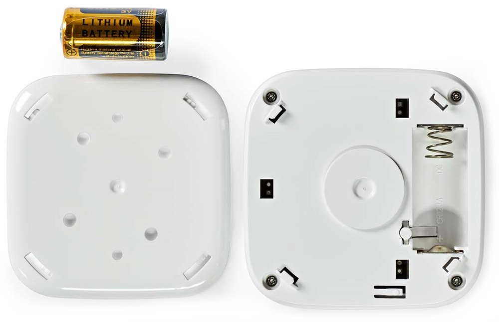 NEDIS Wi-Fi chytrý detektor kouře/ napájení z baterie/ hlasitost 85 dB/ výdrž snímače 10 let/ Android & iOS/ bílý