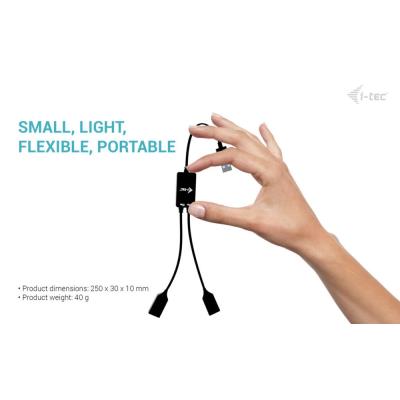i-tec USB-A kabel HUB 2 port (2x USB-A)