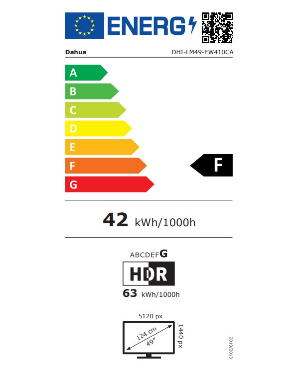 DAHUA 49" LED LM49-EW410CA/ VA panel/ 5120x1440 (DQHD)/ 3000:1/ 1ms/ 400cd/m2/ DP/ HDMI/ 3xUSB/ USB-C/ LAN/ VESA 75x75