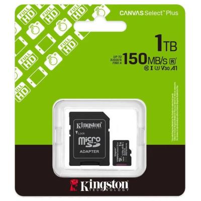 KINGSTON Canvas Select Plus Gen3 1TB microSDXC / A1 / up to  150MB/s  / vč. adaptéru
