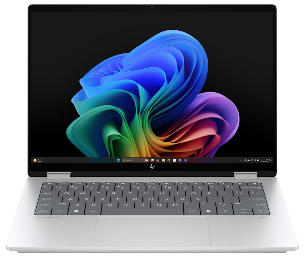 HP OmniBook X Flip AI 14-fm0003nc/ Core Ultra 7-258V/ 32GB DDR5/ 1TB SSD/ Intel Arc/ 14"3K,OLED,touch/ W11H/ stříbrný