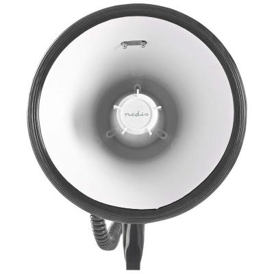 POŠKOZENÝ OBAL - NEDIS megafon/ BT/ rozsah 1500m/ hlasitost 120dB/ odnímatelný mikrofon/ vestavěná siréna/ ramenní popruh/ čer...