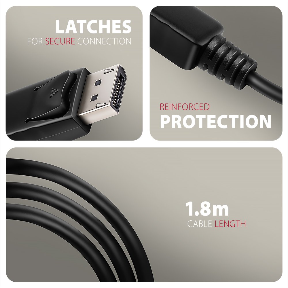 AXAGON adaptér DP na HDMI / RVD-HI20C2 / 4K/60Hz / HDCP 2.3 / 1,8m / černý
