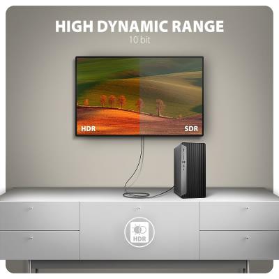 AXAGON adaptér DP na HDMI / RVD-HI20C2 / 4K/60Hz / HDCP 2.3 / 1,8m / černý