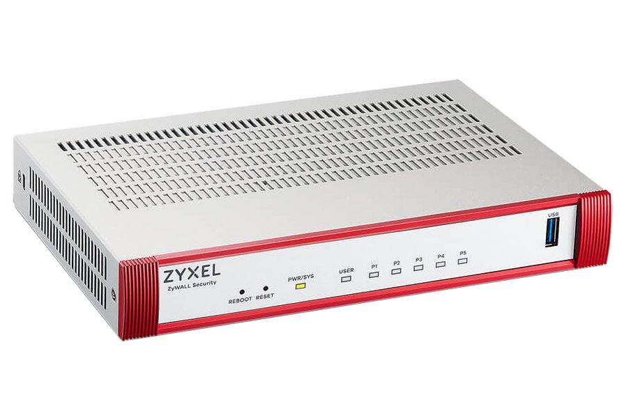 Zyxel USG FLEX 50 HP, 5 Gigabit user-definable ports, 1*1G PoE+, 1*USB with 1 YR Gold Security Pack