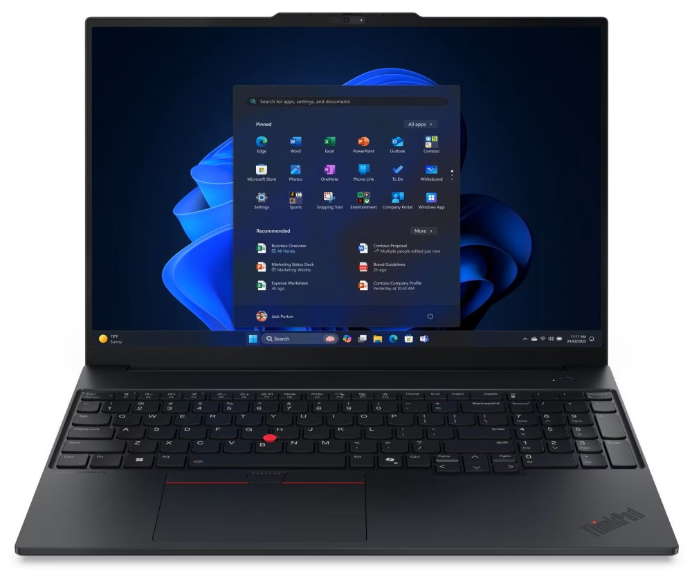 Lenovo E16 Gen 3/ Core Ultra 7 255H/ 32GB DDR5/ 1TB SSD/ Intel Graphics/ 16"WUXGA,matný/ W11P/ černý