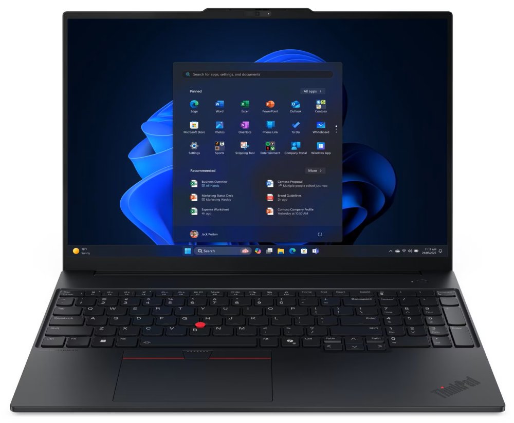 Lenovo E16 Gen 3/ Ryzen 7 250/ 32GB DDR5/ 1TB SSD/ Radeon™ Graphics/ 16"WUXGA,matný/ W11P/ černý