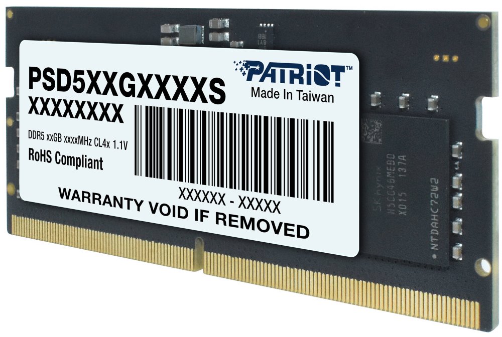 PATRIOT Signature Line 32GB DDR5 5600MT/s / SO-DIMM / CL46 / 1,1V