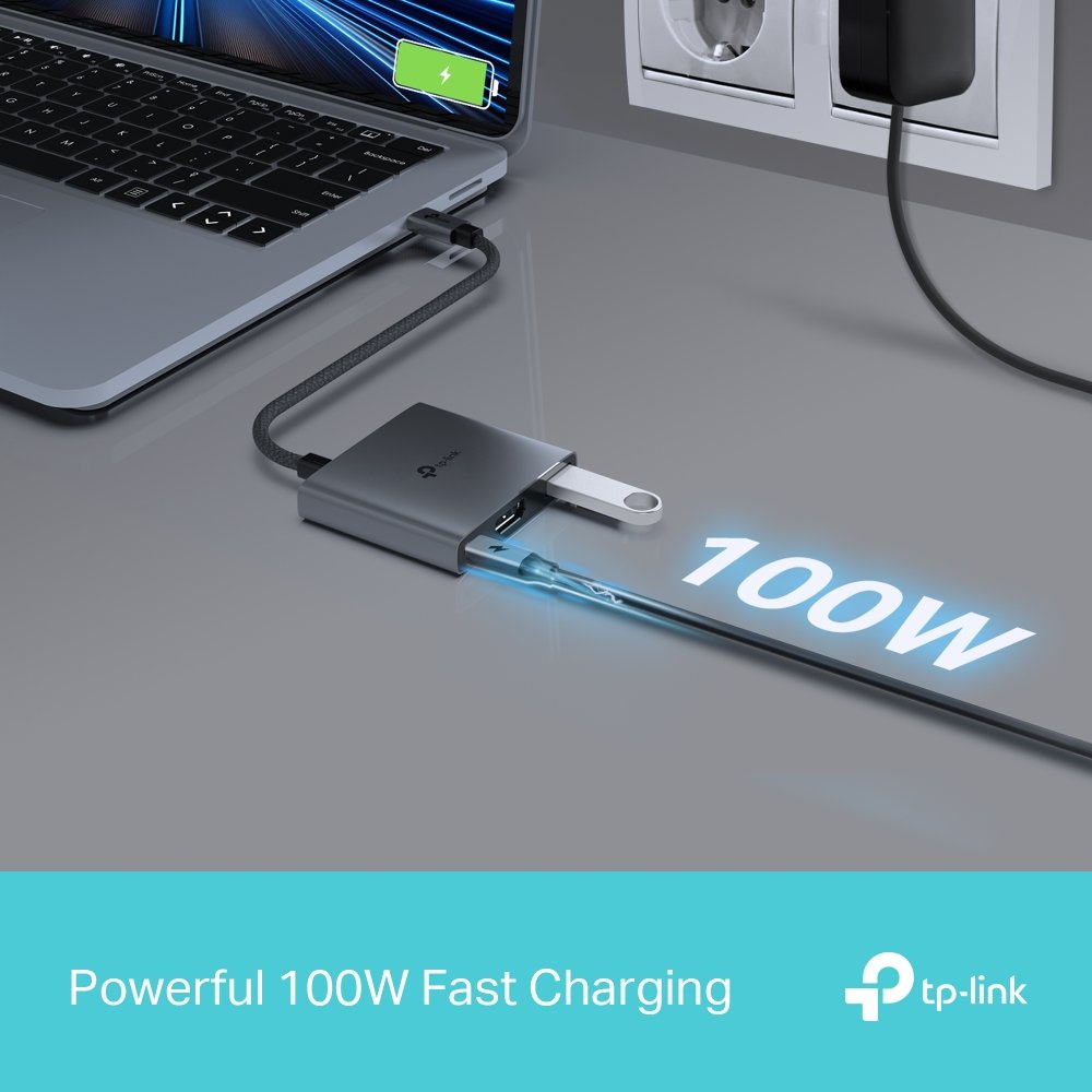 TP-Link UH3020C Dokovací stanice 1x USB-C na 3 porty s HDMI 4K při 60Hz, 100W PD, 1× USB-A