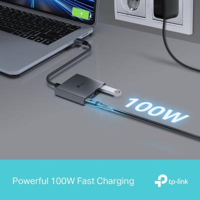 TP-Link UH3020C Dokovací stanice 1x USB-C na 3 porty s HDMI 4K při 60Hz, 100W PD, 1× USB-A