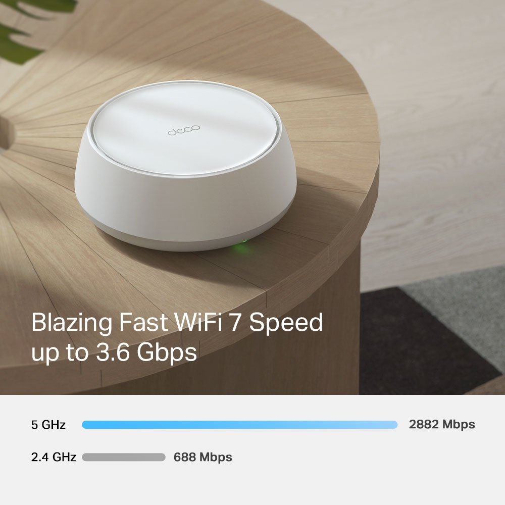 TP-Link Deco BE22 Mesh systém BE3600, WiFi 7, 688MBps na 2,4GHz, 2882 Mbps na 5GHz, 2x GLAN, 3ks v balení