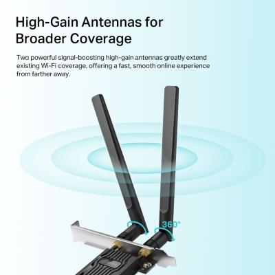 TP-Link Archer TX20E AX1800 Dual-Band Síťová karta, WiFi 6, Bluetooth 5.2, 574Mbps 2.4GHz/ 1201Mbps 5GHz, PCIe