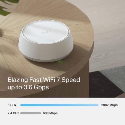 TP-Link Deco BE22 Mesh systém BE3600, WiFi 7, 688MBps na 2,4GHz, 2882 Mbps na 5GHz, 2x GLAN, 3ks v balení