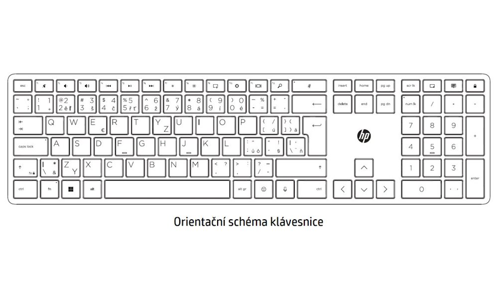 HP 725 Capacitor Wireless Keyboard