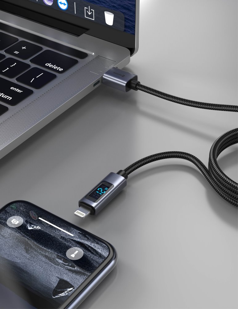 Swissten LCD kabel USB-A / lightning 1,5m