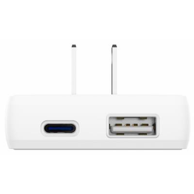 Swissten cestovní adaptér GaN USB-C + USB-A 45w výměnné vidlice (US, EU, UK) bílý